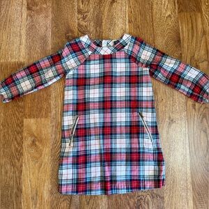 GAP Toddler Plaid Dress in Red, Green, and White